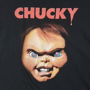 Chucky "Childs Play" Horror Movie Character Graphic T-Shirt Men's Size 3XL Black